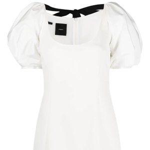 Stunning Pinko white mini dress w/ detachable sleeves!